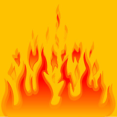 Image showing Burn flame fire vector background