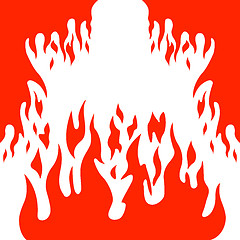 Image showing Burn flame fire vector background