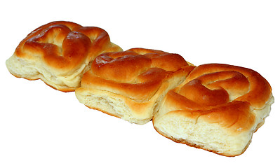 Image showing Homemade buns isolated on white background