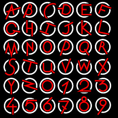 Image showing Decorative alphabet vector  set