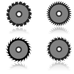 Image showing Set circular saw blade on a white background.