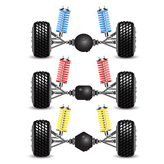 Image showing Set rear suspension car with different gearing. 