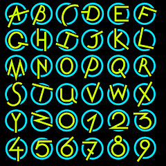 Image showing Decorative alphabet vector  set