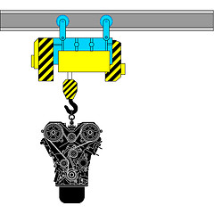 Image showing Device for lifting the engine for repair