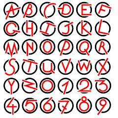 Image showing Decorative alphabet vector  set