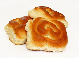 Image showing Homemade buns isolated on white background
