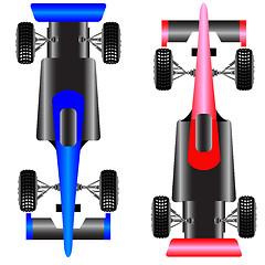 Image showing Sport car scheme top view. 