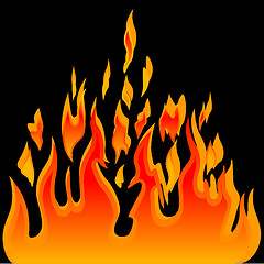 Image showing Burn flame fire vector background
