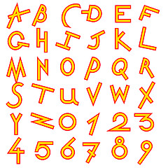 Image showing Decorative alphabet vector  set