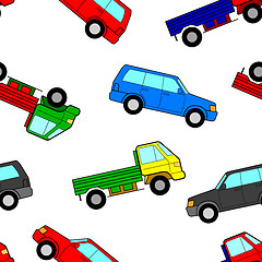 Image showing Car seamless wallpaper, vector illustration