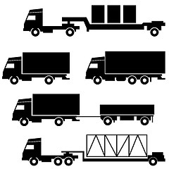 Image showing Set of vector icons - transportation symbols