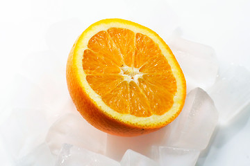 Image showing orange and ice