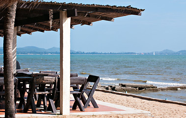 Image showing Restaurant at the beach