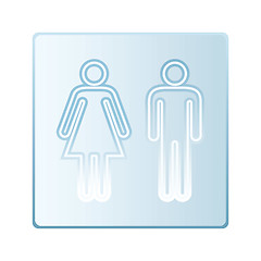 Image showing Glass toilet symbols