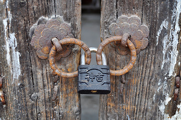 Image showing Doorknob locked