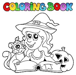Image showing Coloring book Halloween topic 6