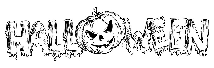 Image showing Halloween theme drawing 3