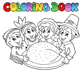 Image showing Coloring book Thanksgiving image 3