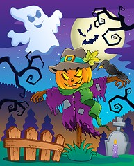 Image showing Halloween scarecrow theme image 2