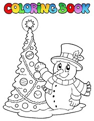 Image showing Coloring book Christmas thematics 1