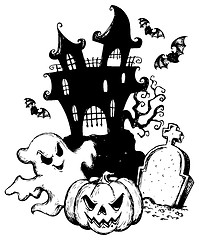Image showing Halloween theme drawing 1