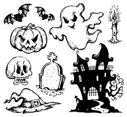 Image showing Halloween drawings collection 1