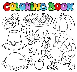 Image showing Coloring book Thanksgiving image 1