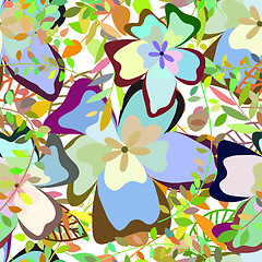 Image showing Seamless multicolor floral pattern