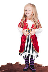 Image showing Baby girl dressed up for Christams