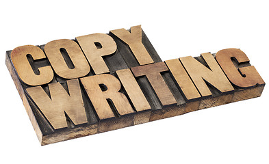 Image showing copywriting word in wood type