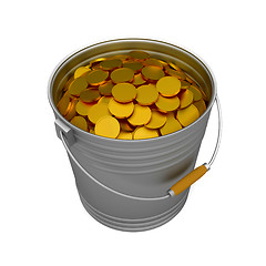 Image showing Bucket coins