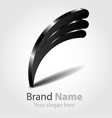 Image showing Vector brand black logo
