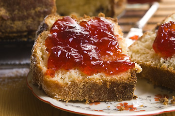 Image showing Traditional Polish Cake with apple marmelade