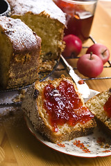 Image showing Traditional Polish Cake with apple marmelade