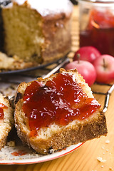 Image showing Traditional Polish Cake with apple marmelade