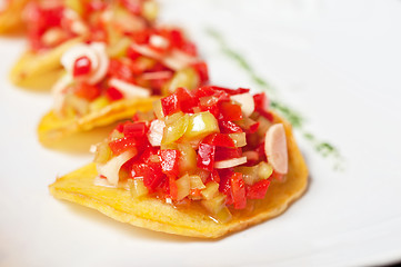 Image showing potato chips with vegetables