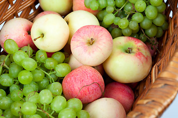 Image showing apples and grapes