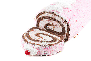 Image showing Chocolate Swiss roll