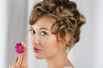 Image showing beauty woman closeup portrait