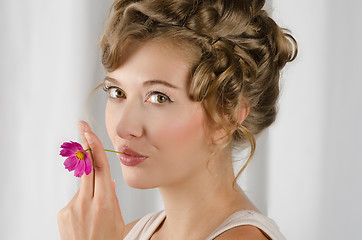 Image showing beauty woman closeup portrait