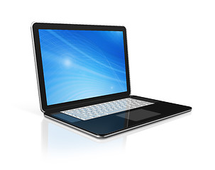 Image showing black Laptop computer isolated on white