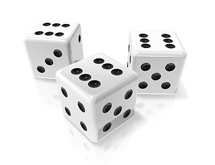 Image showing three white win dices