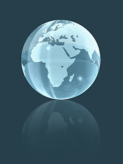 Image showing 3D world glass globe