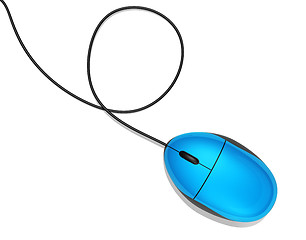 Image showing blue computer mouse