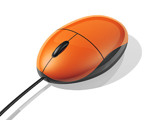 Image showing orange computer mouse