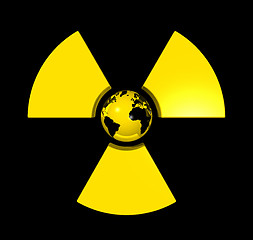 Image showing Radioactive world globe