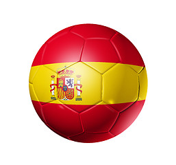 Image showing Soccer football ball with Spain flag