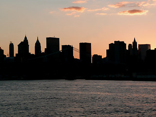 Image showing Manhattan at sunset