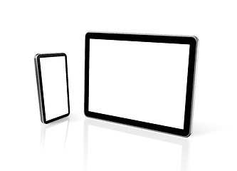 Image showing mobile phone and digital tablet pc computer