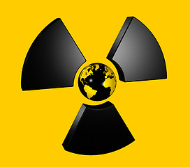 Image showing Radioactive world globe